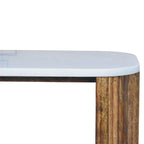 Solid Wood Bedside Table with Marble Top.