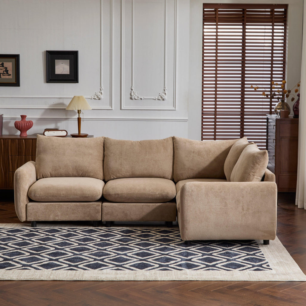 L Shaped Modular Sectional Sofa - Nomad 4-Piece Couch.