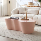 50 Inch Pink Fiberglass Coffee Table for Living Room.