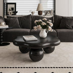 Black Cloud Shaped Coffee Table - Space Saving Design.