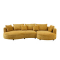 Oversized 5-Seater Boucle Sectional Sofa with Right Facing Chaise