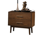 Walnut Bedroom Set with Nightstands - Mid-Century Modern Style.