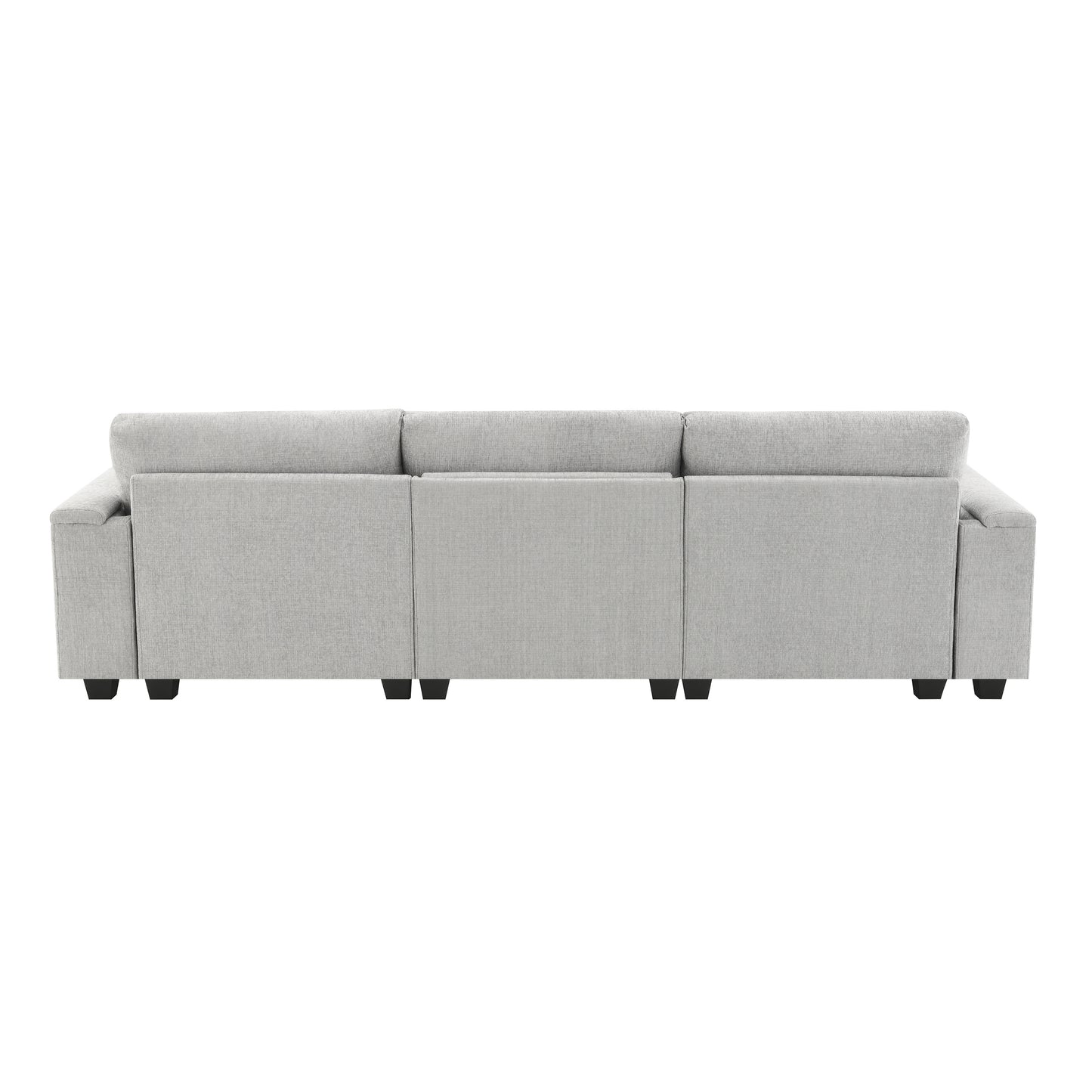 96*35''Chenille Sectional Sofa with Bluetooth Speaker,Comfy Cloud Couch Set with Drop Down Table,Cup Holders,USB Charger,Storage Armrest,Wide Seat Sofa for Living Room,Apartment,Office,3 Colors
