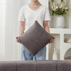 Modular Chenille Sofa Sectional with 2 Pillows.