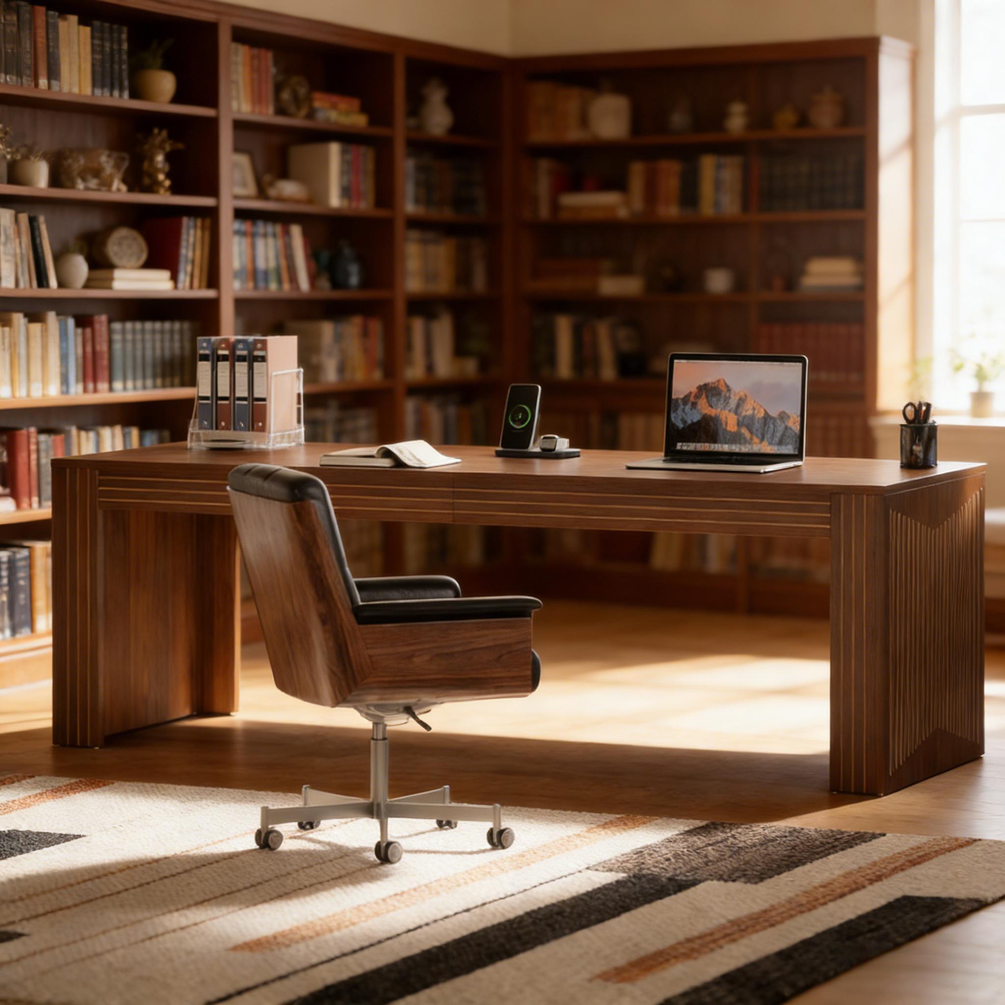 Minimalist Executive Desk - Stylish Computer Writing Desk.
