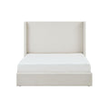 Carmen Wingback Bed Frame in Ivory Boucle - King Size.