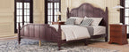 Vintage Queen Bed Frame with Headboard and Slats Support.