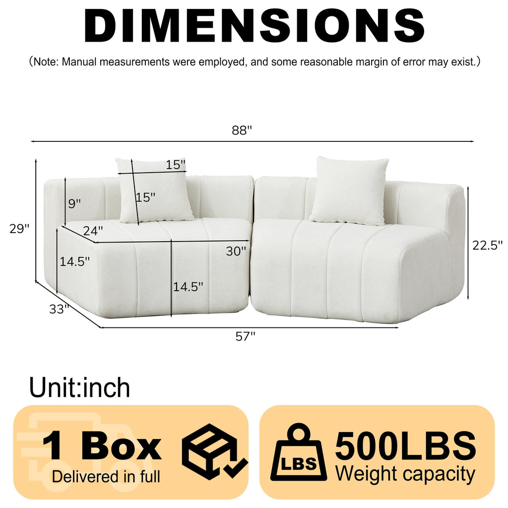 Chenille Curved Sectional Sofa - Versatile Comfort Design.