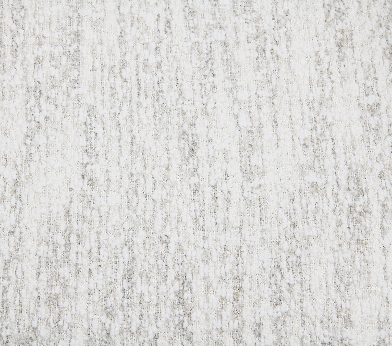 Close-up of the White Swivel Chair Contemporary fabric texture, showcasing soft boucle upholstery in a neutral white tone for cozy seating.