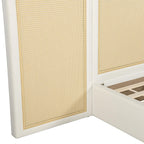 Capri Cane Platform Bed with Extended Headboard.