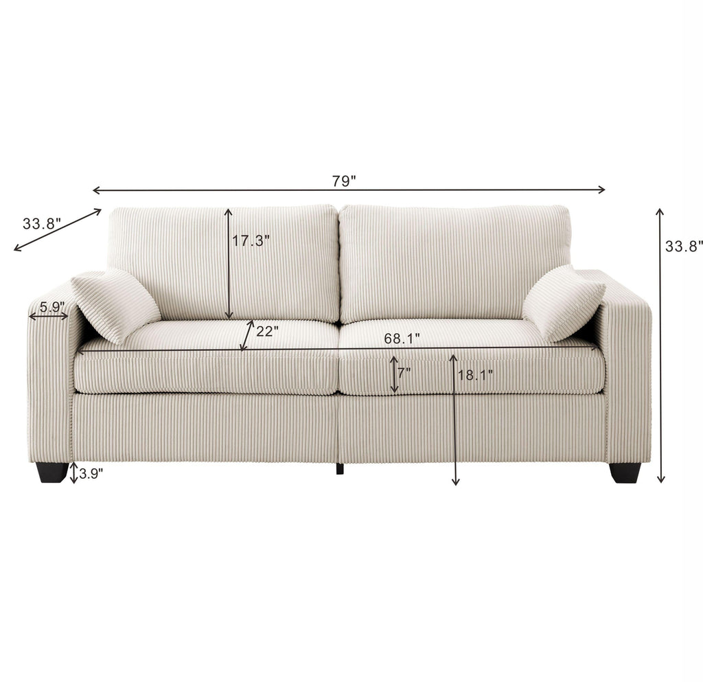 Removable Cover Loveseat Sofa for Small Spaces.