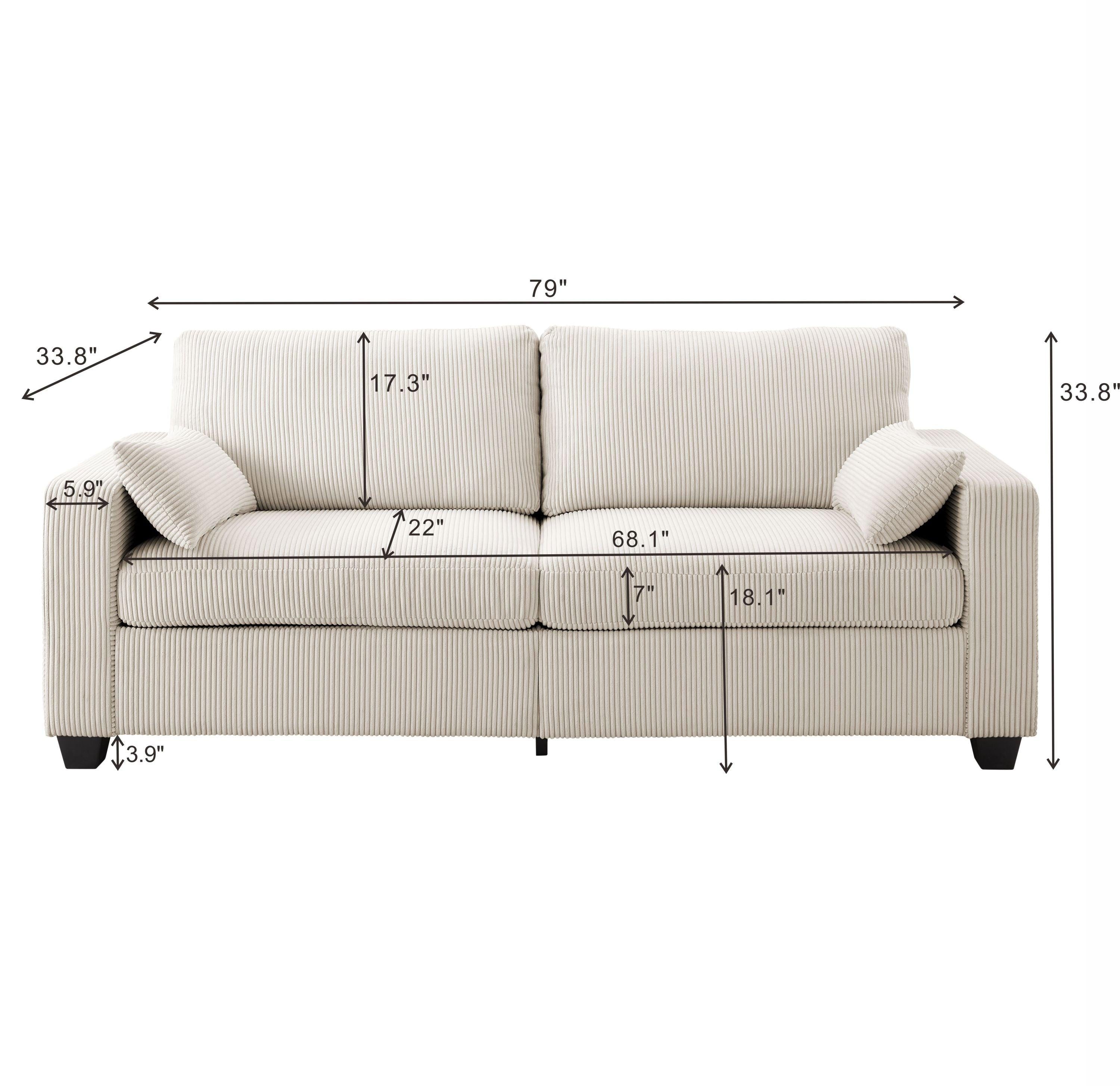 Removable Cover Loveseat Sofa for Small Spaces.