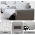 Tarrance Gray Power Recliner Sectional with Multifunction.