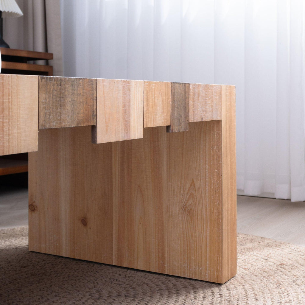 Modern Rustic Coffee Table – 48.2' Rectangular Center Table for Living Room.