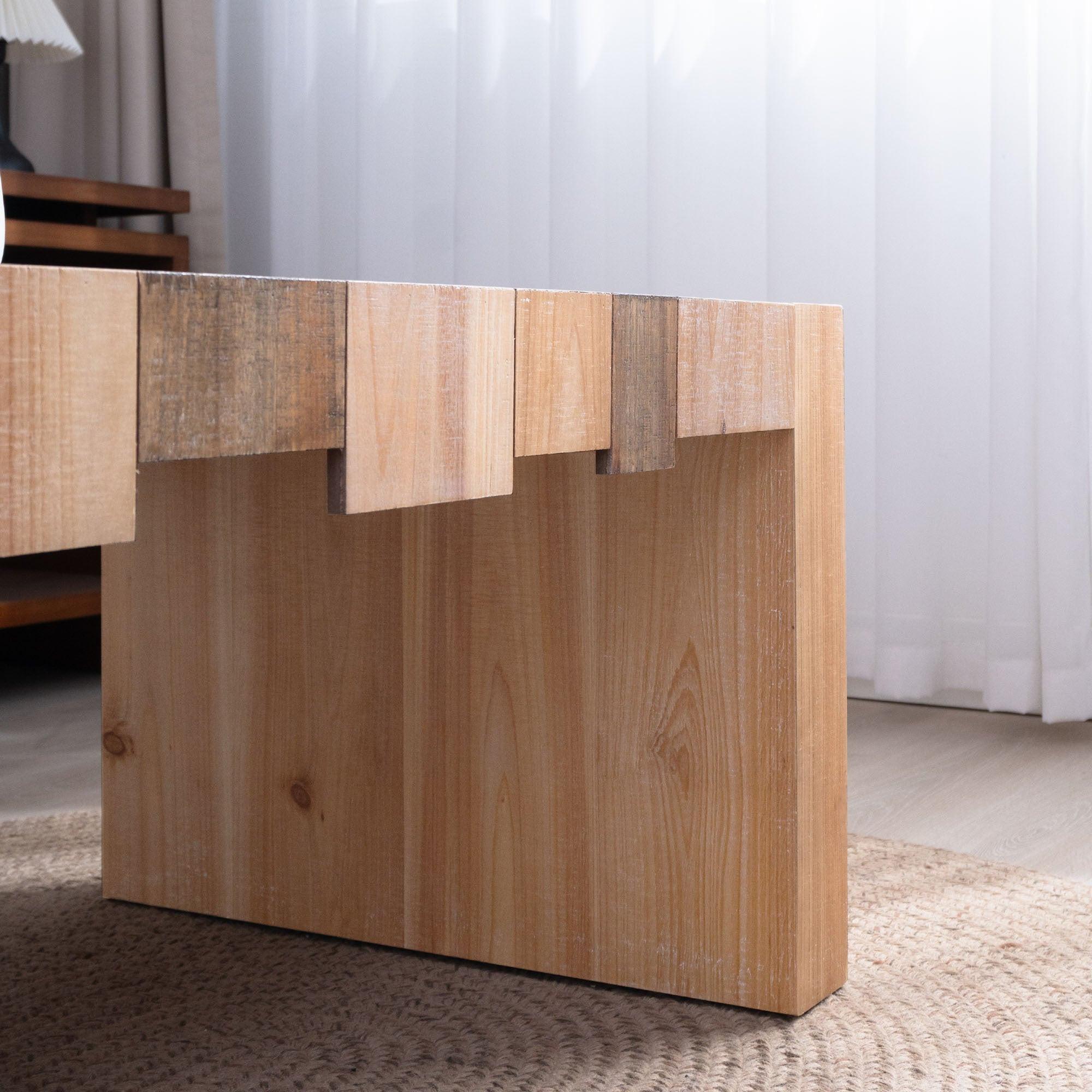 Modern Rustic Coffee Table – 48.2' Rectangular Center Table for Living Room.