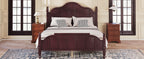 Vintage Queen Bed Frame with Headboard and Slats Support.