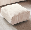 Modern White Corduroy Fabric Multi-Position Sofa Unit