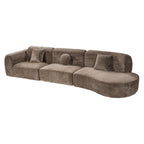 140' Modern Curved Sectional Sofa for Living Room.