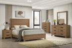 Queen Size Bed Panel Headboard in Walnut Brown.