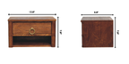 Artisan Furniture Solid Wood Wall Nightstand.