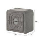Gray Chrome Nightstand with Teddy Sherpa.