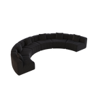 Curved Sectional Sofa with 6 Pillows for Any Room.