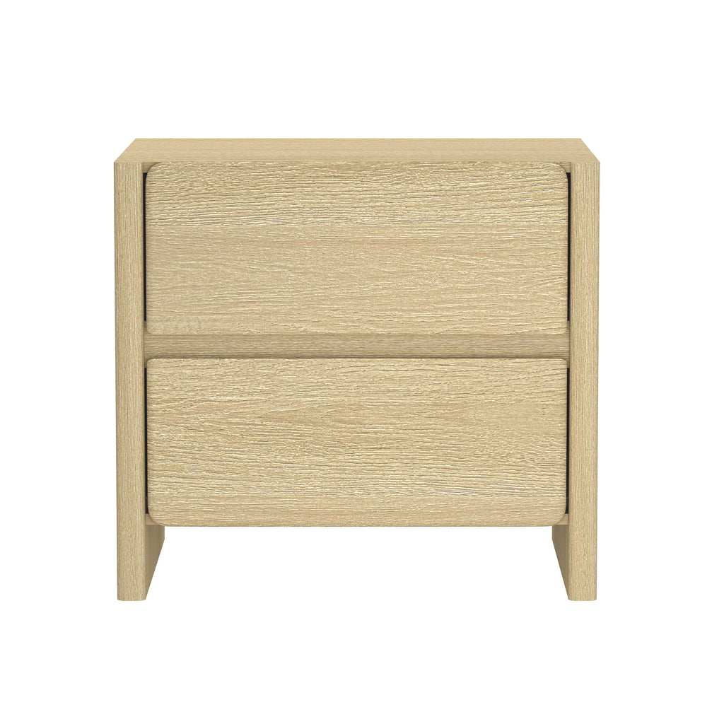 Linda 24' Nightstand in Natural Oak (2-Drawer)