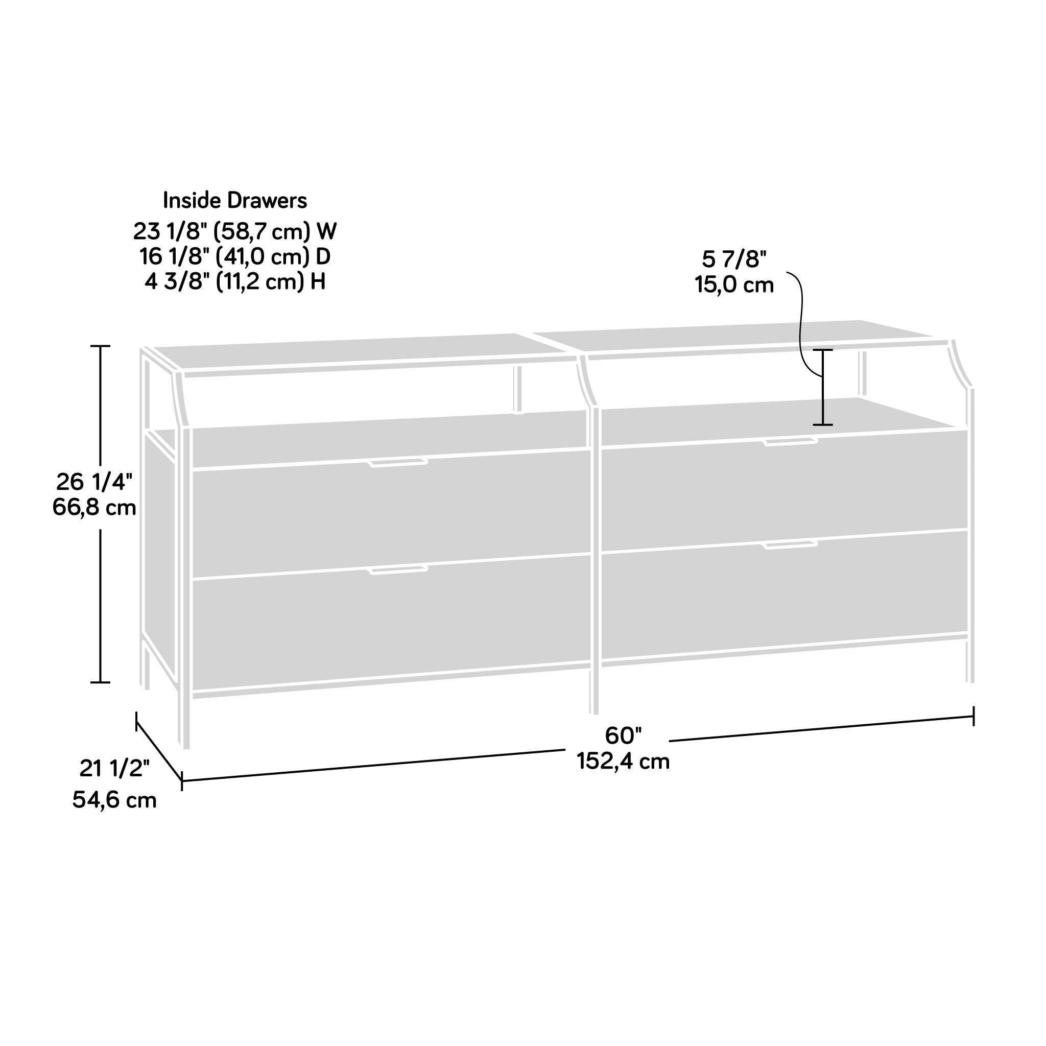 Dresser, Brown finish.