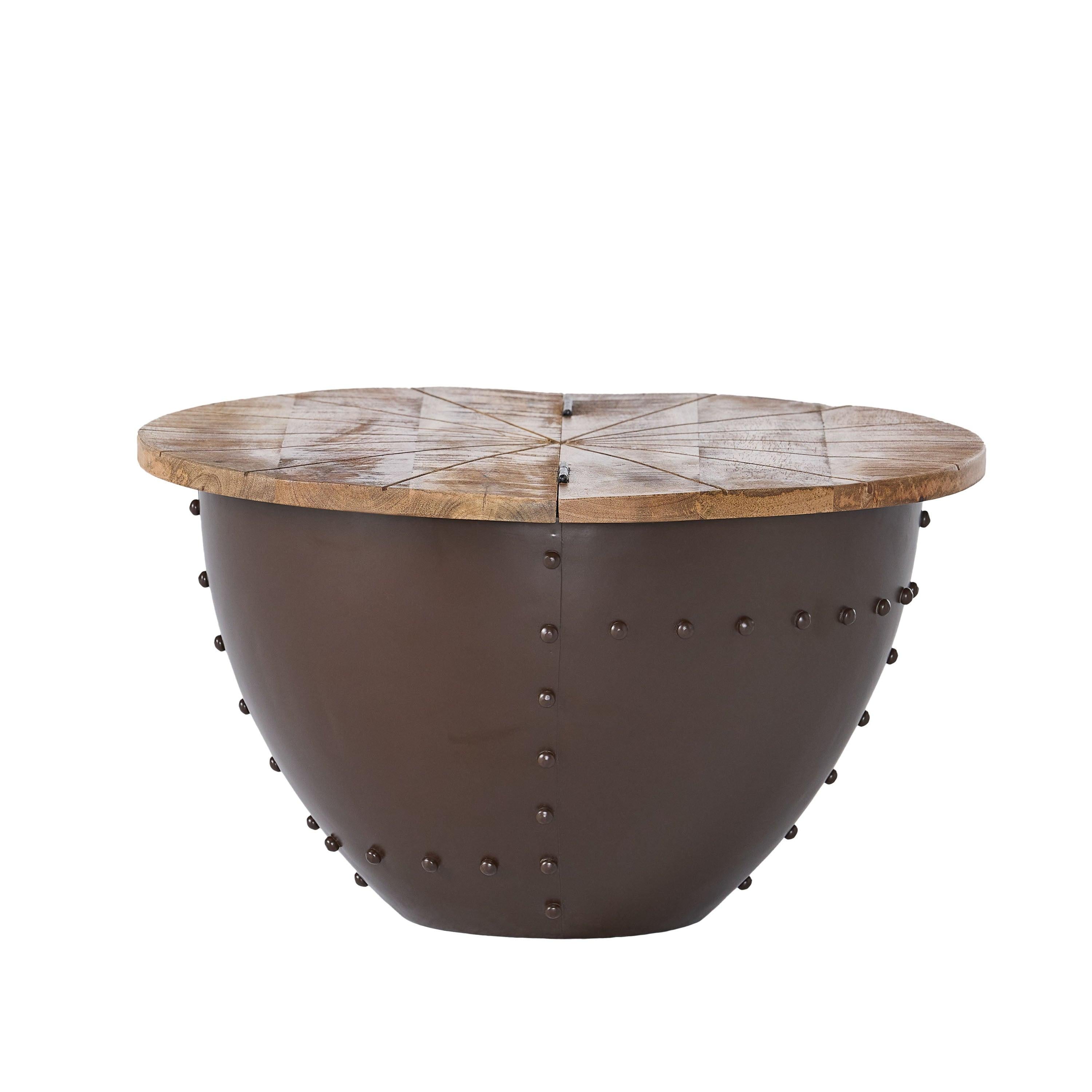 Modern Industrial Wooden & Iron Coffee Table.