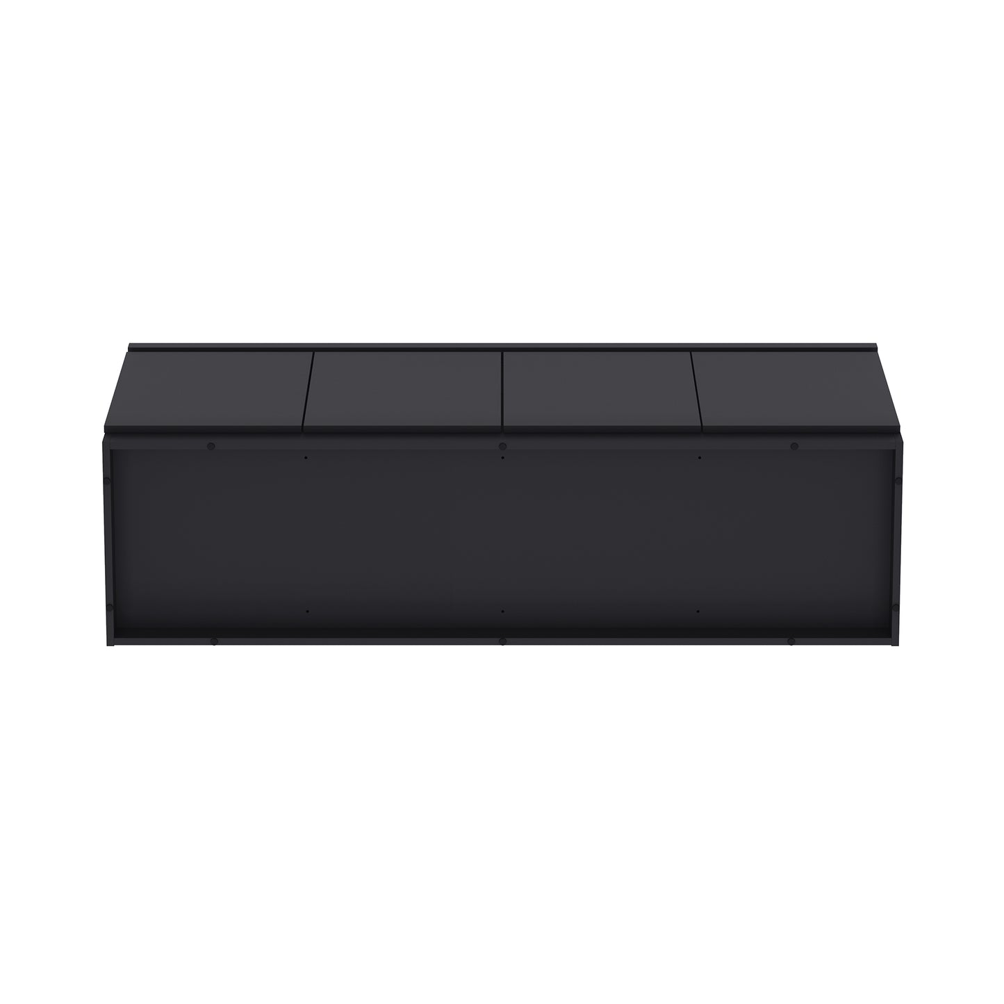 Top-down view of the Viennese 62' Sideboard in black, showcasing its flat, modern surface. Suitable for 60" TVs or decorative items.