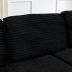 Modern Modular Sectional Sofa in Black.
