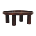 Solid Wood Crescent Chestnut Coffee Table