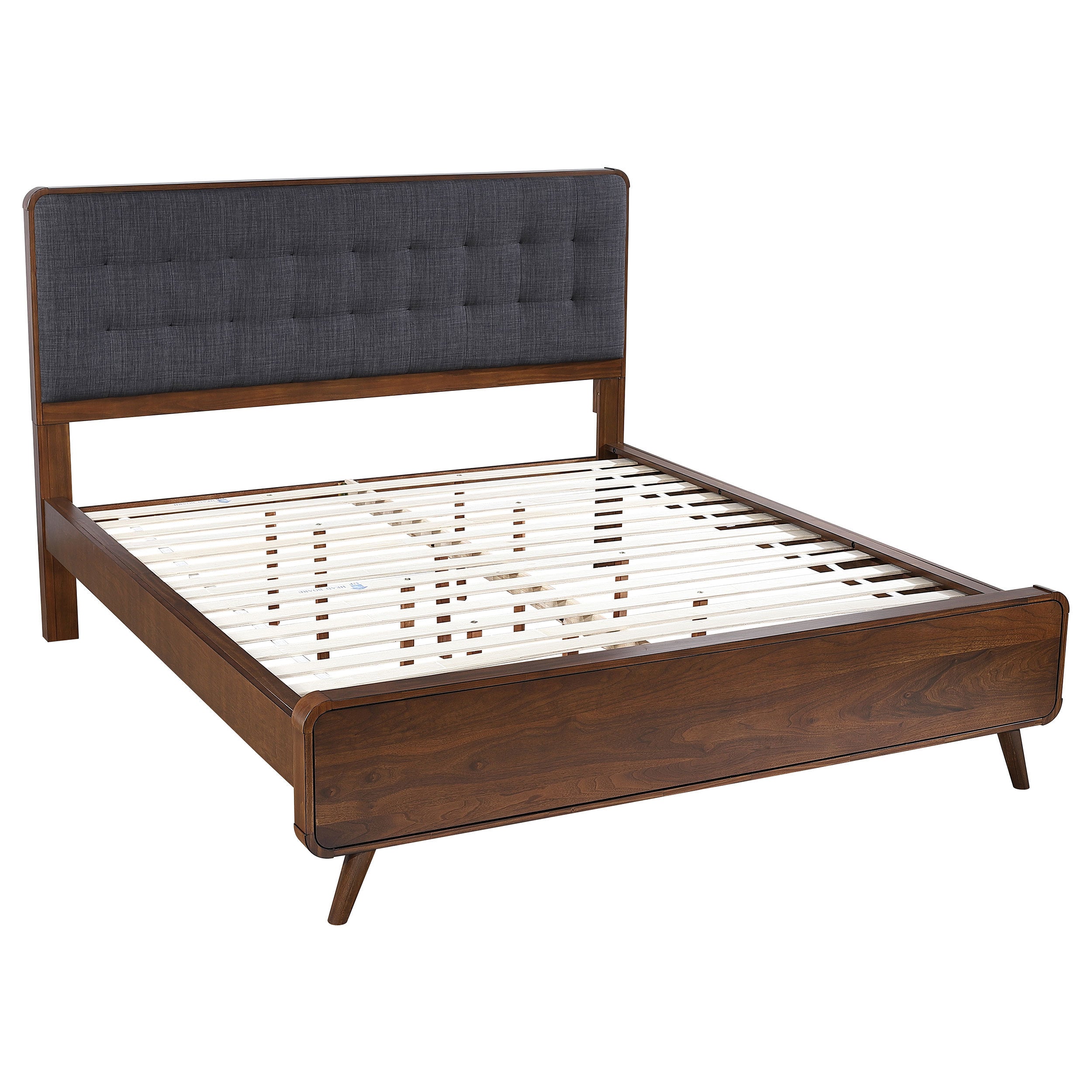 Roxbury 5-Piece California King Bedroom Set in Dark Walnut & Grey