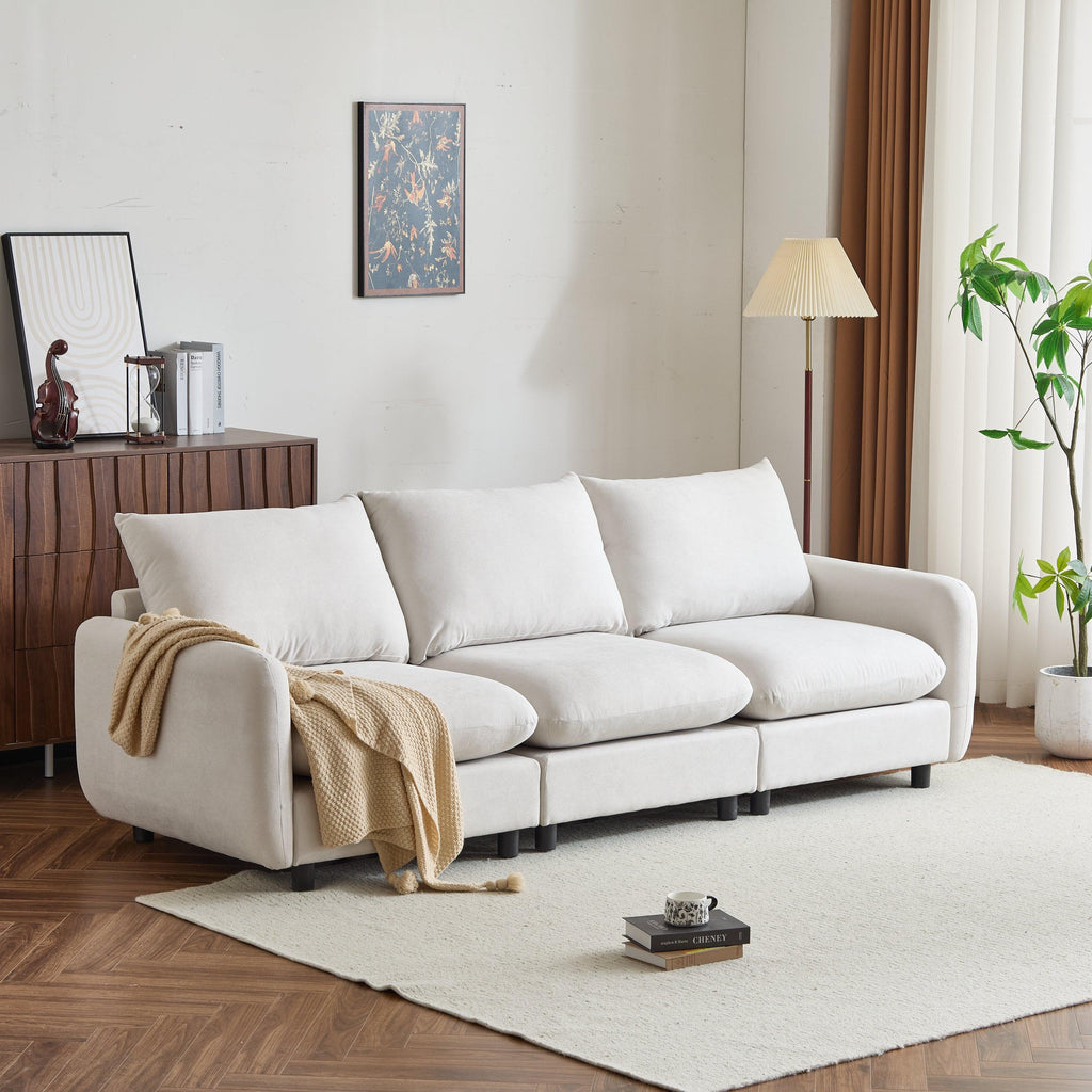 99-Inch 3-Piece Modular Sectional Sofa for Optimal Comfort.