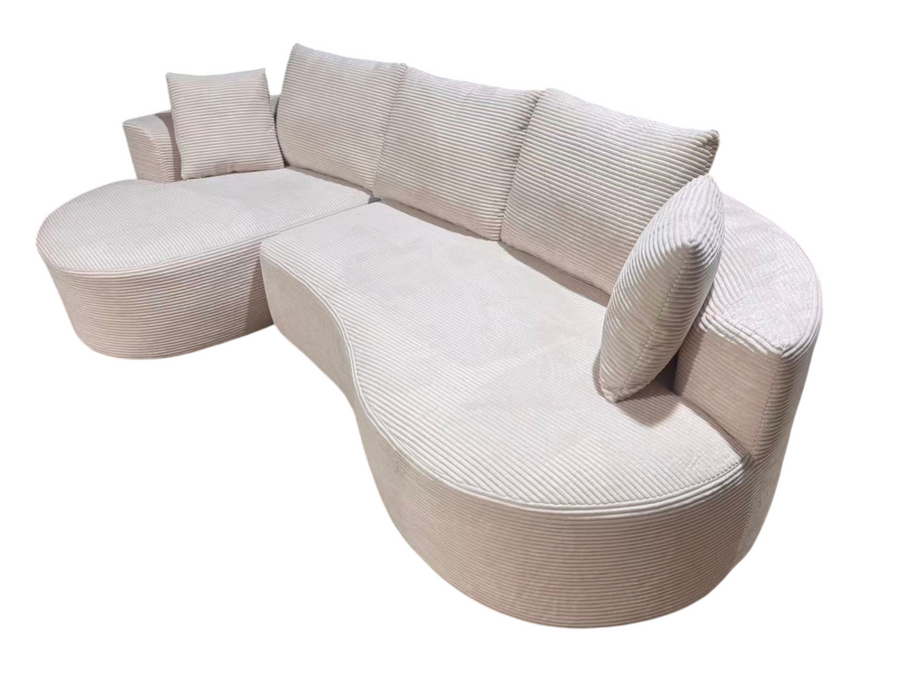 Curved Sectional Couch Set - Modern Minimalist Furniture.