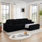 Modern Modular Sectional Sofa in Black.