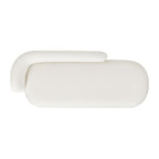 Aire 75' Modern Chaise Lounge in White Boucle.