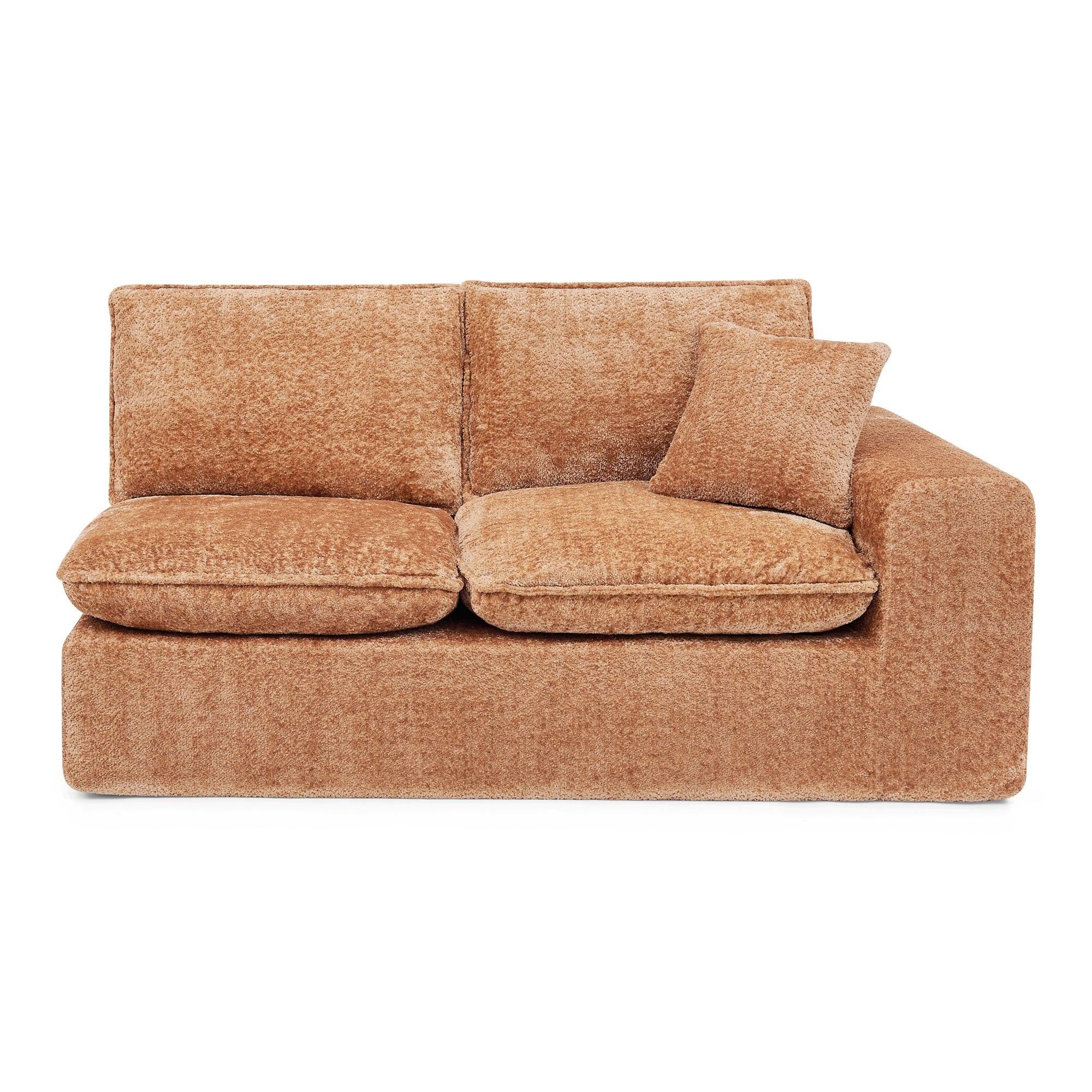 107'' Modern Boucle Sectional Sofa with Ottomans.
