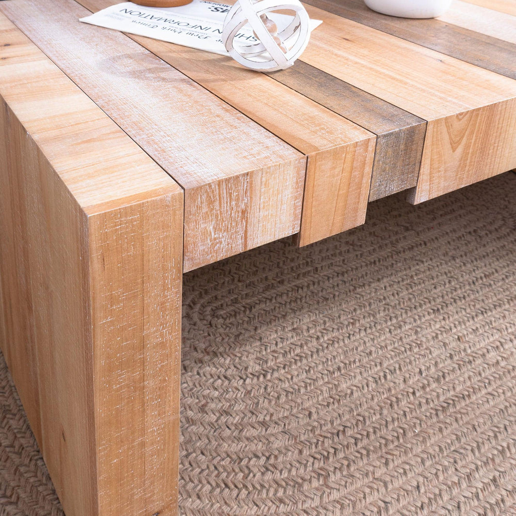 Modern Rustic Coffee Table – 48.2' Rectangular Center Table for Living Room.