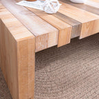 Modern Rustic Coffee Table – 48.2' Rectangular Center Table for Living Room.