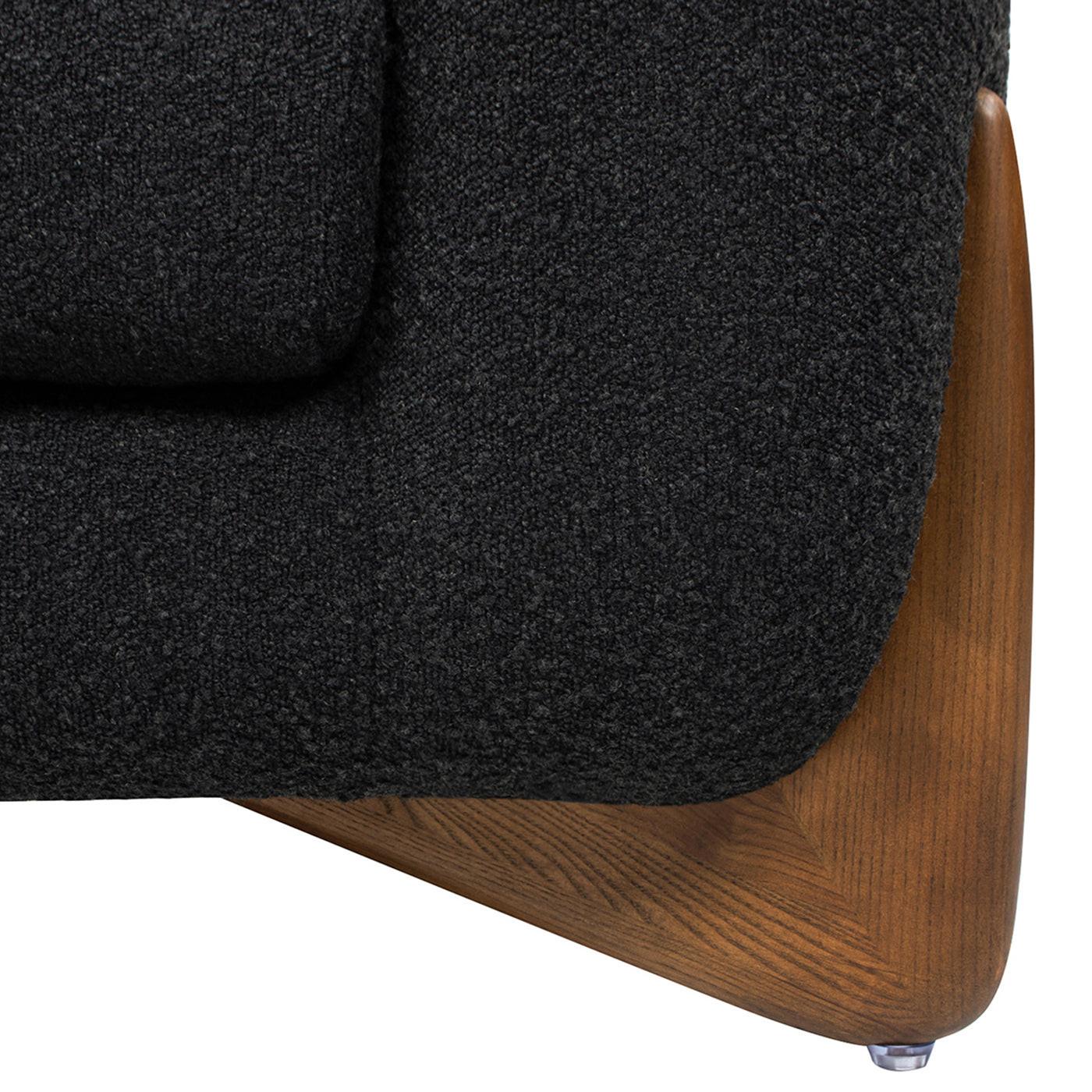 Alpine Sherpa Sofa in Black Boucle - 90.5 Inch.