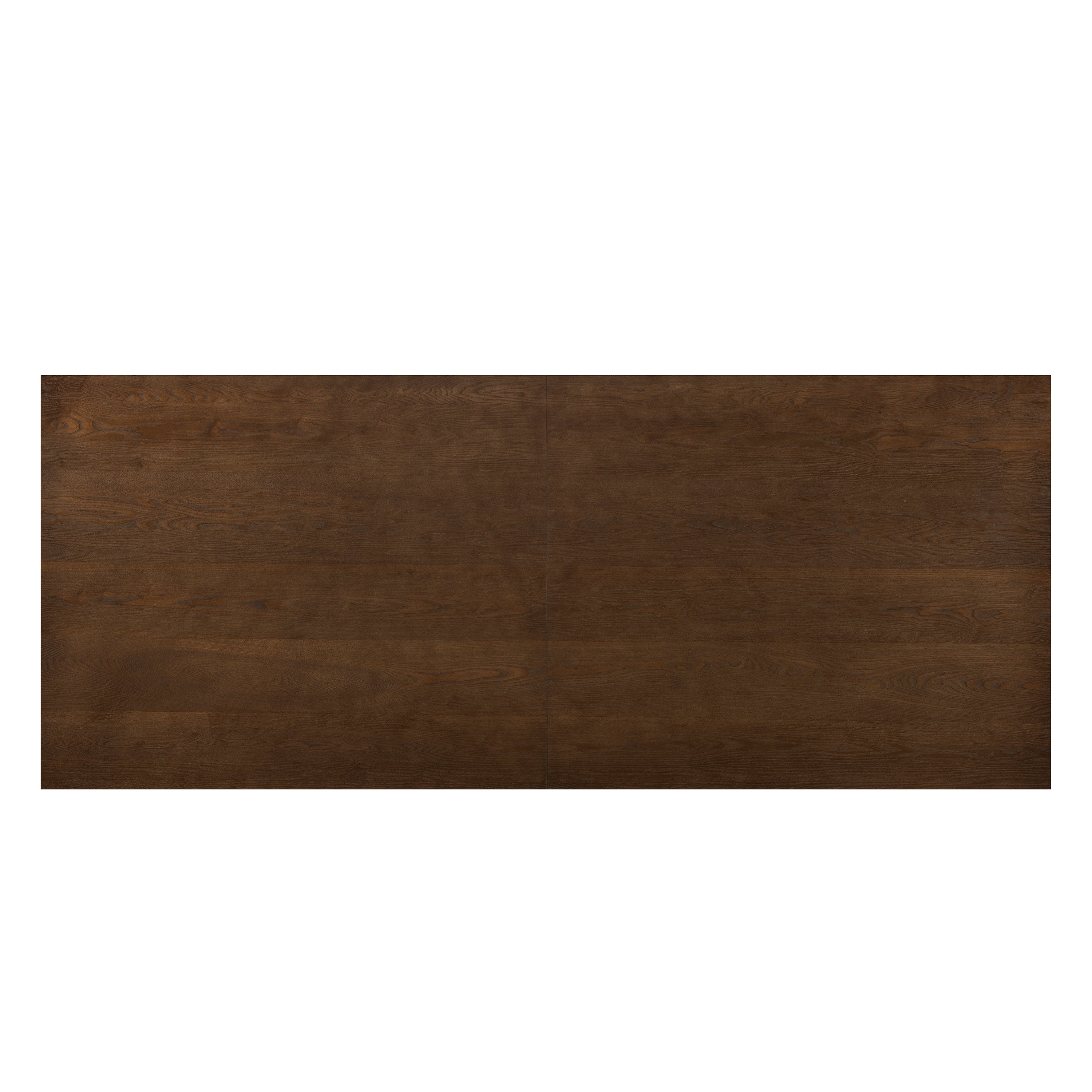 Walnut Dining Table 95 Inch - Solid Wood | Seats 8, top-down view displaying smooth walnut wood grain and seamless surface.