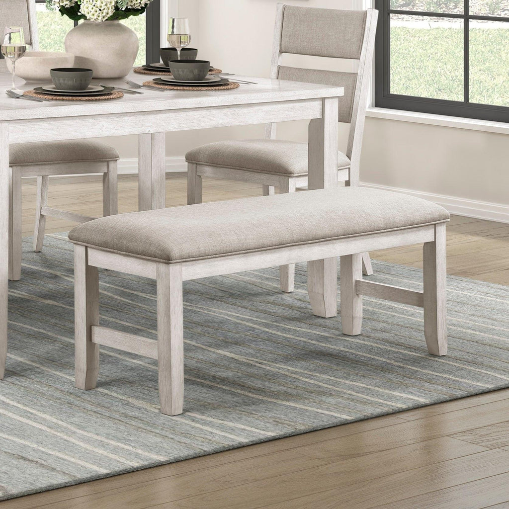 Modern Farmhouse Dining Set - Table, Bench, 4 Chairs.