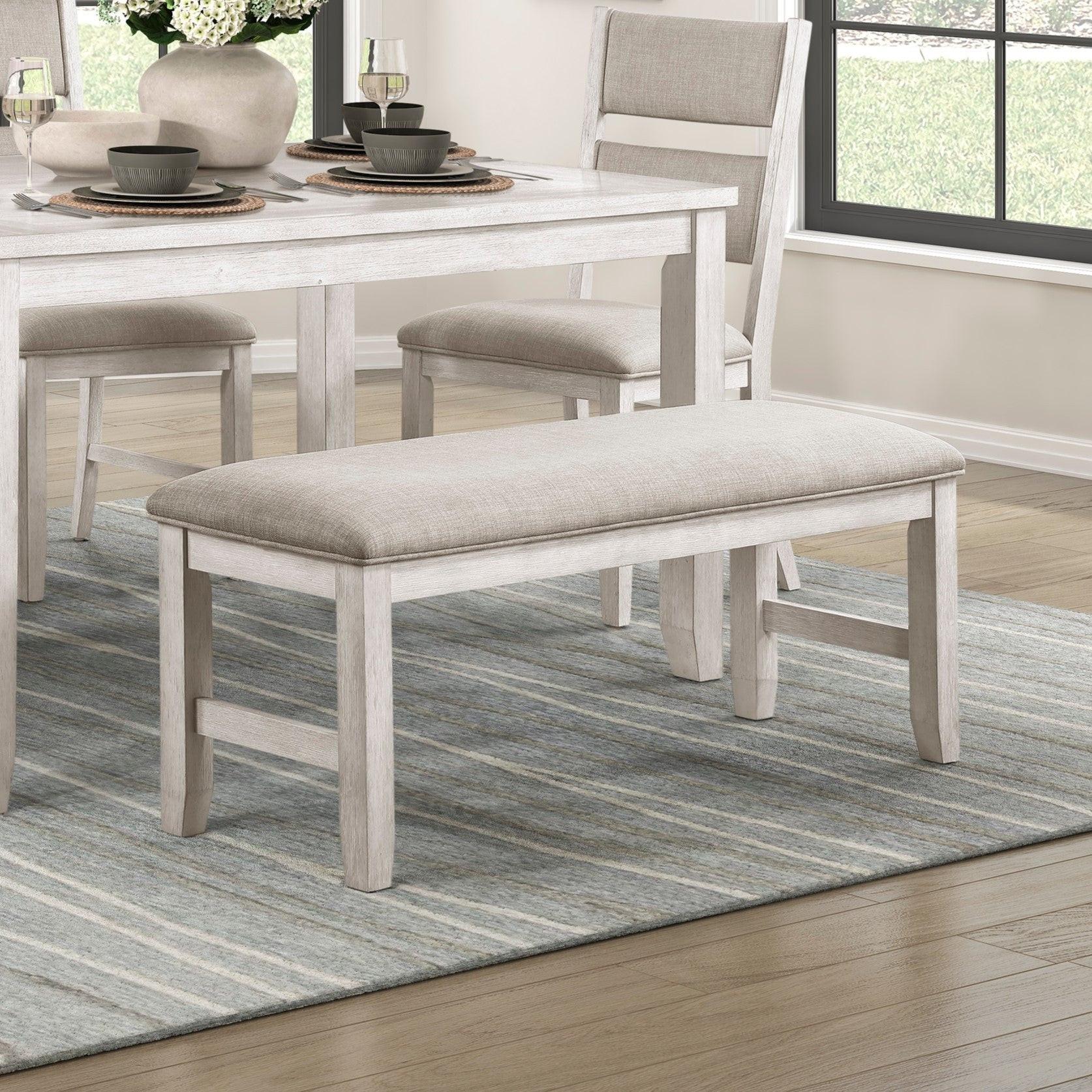 Modern Farmhouse Dining Set - Table, Bench, 4 Chairs.