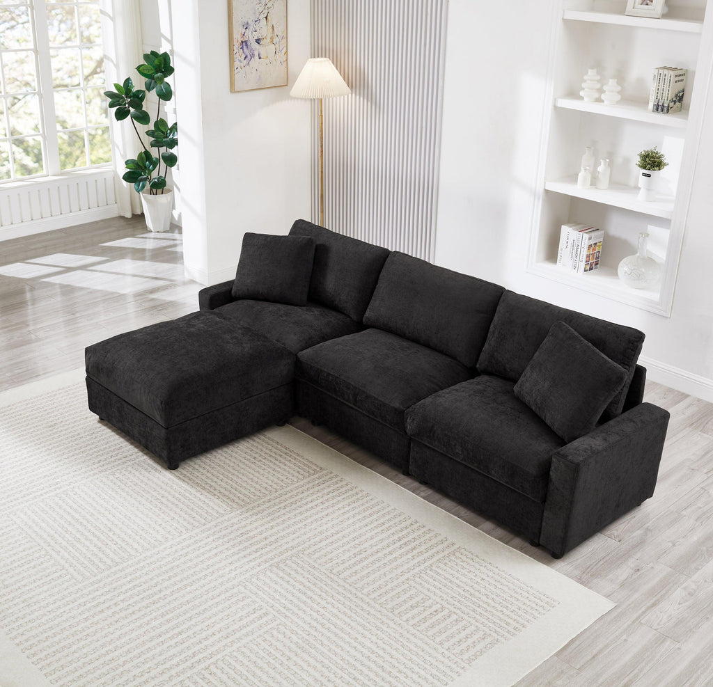 Modular Sectional Sofa with Storage for Living Room.