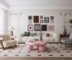 Pink Cloud Shaped Coffee Table for Small Spaces.
