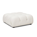 Marcel 36' Modular Modern Cocktail Ottoman in White Boucle.