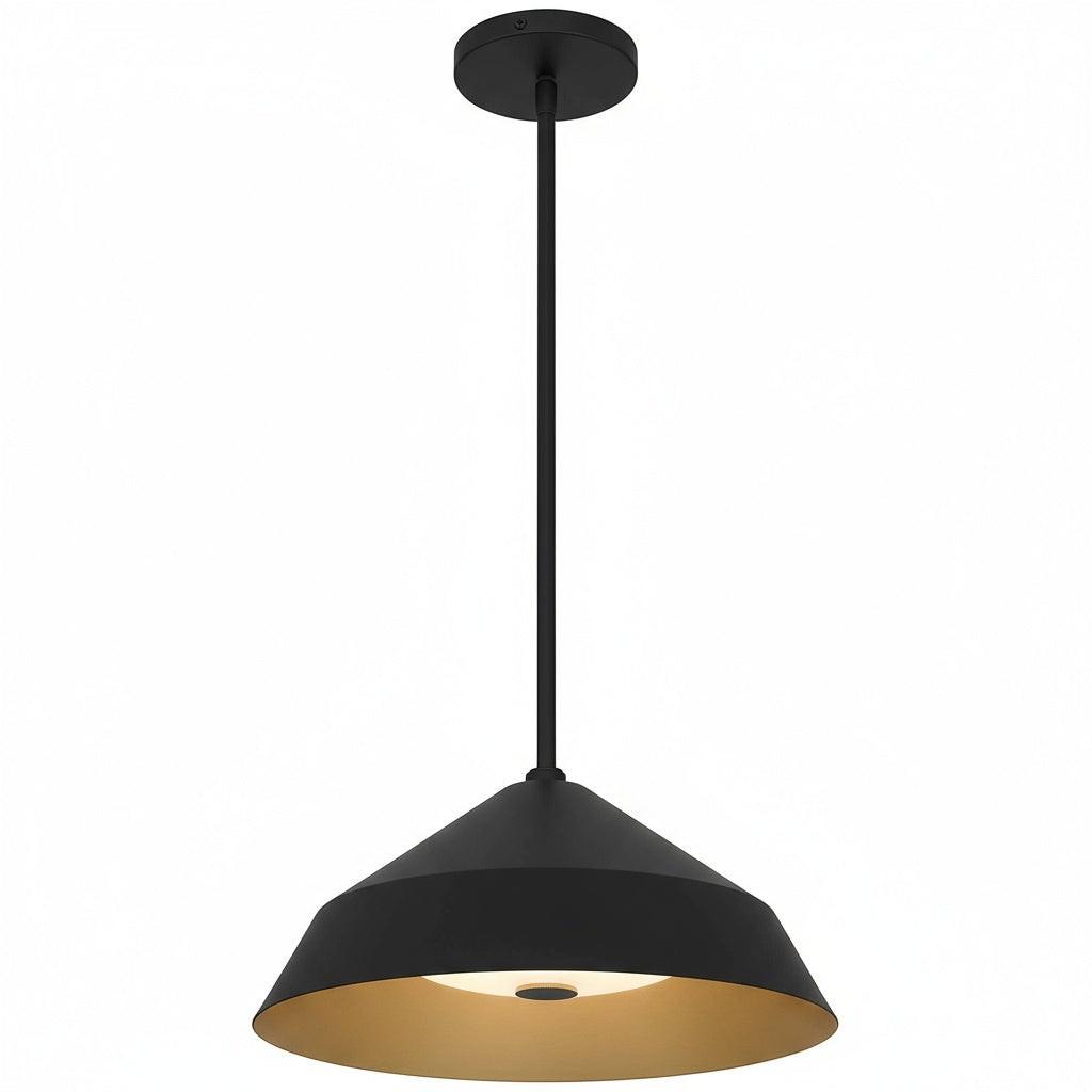 14 inch Diameter Integrated LED Black Pendant.