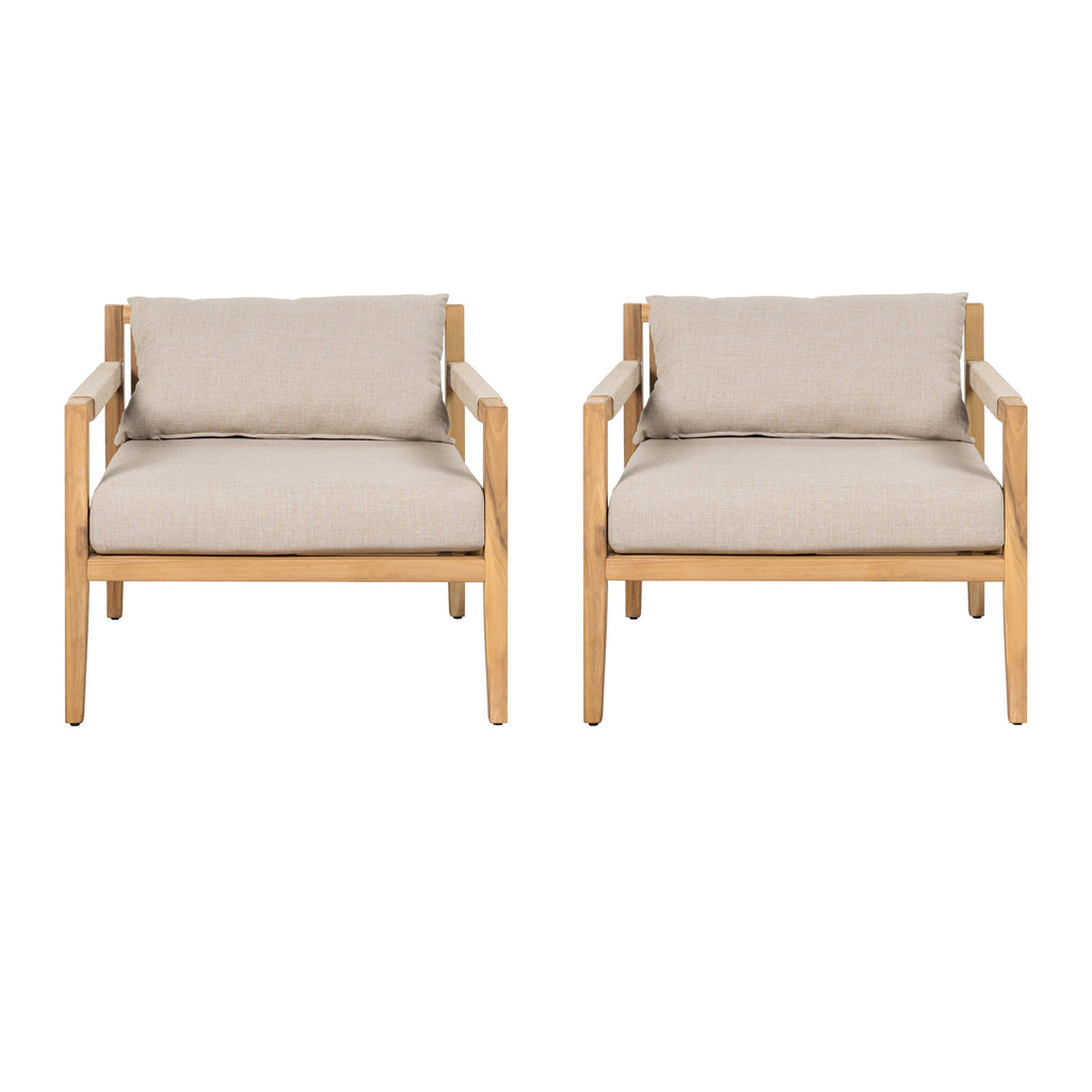 Acacia Wood Outdoor Leisure Chair - Comfortable Patio Seating.