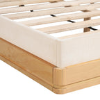 Mid-Century Modern Platform Bed in King Size.